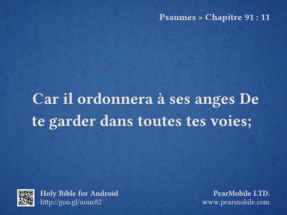 Psaumes, Chapitre 91:11